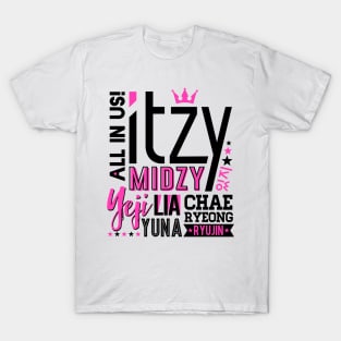 ITZY Font Collage T-Shirt